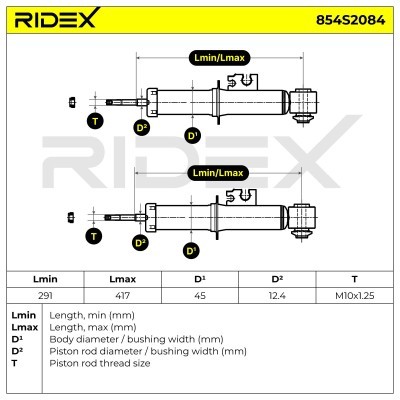 Shock Absorber RIDEX 854S2084 854S2084 - photo 8