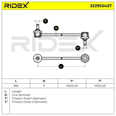 Stabilizer Link RIDEX 3229S0437 3229S0437 - photo 11