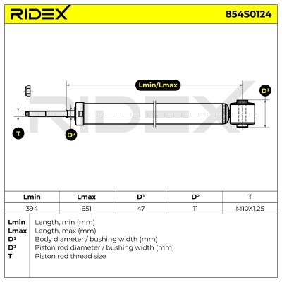 Shock Absorber RIDEX 854S0124 854S0124 - photo 8