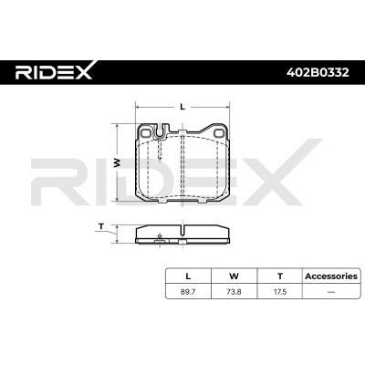 Brake Pads Set RIDEX 402B0332 402B0332 - photo 8