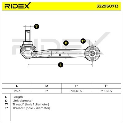 Stabilizer Link RIDEX 3229S0713 3229S0713 - photo 5
