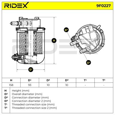 Fuel Filter RIDEX 9F0227 9F0227 - photo 6