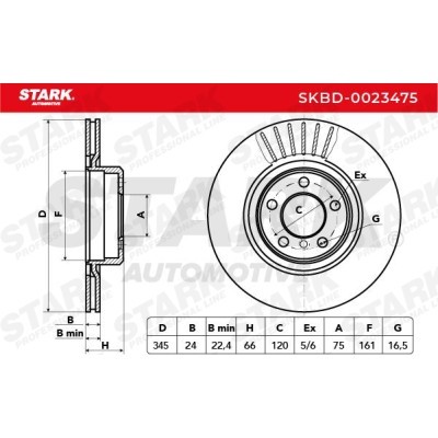 Brake Disc Stark SKBD-0023475 SKBD-0023475 - photo 3