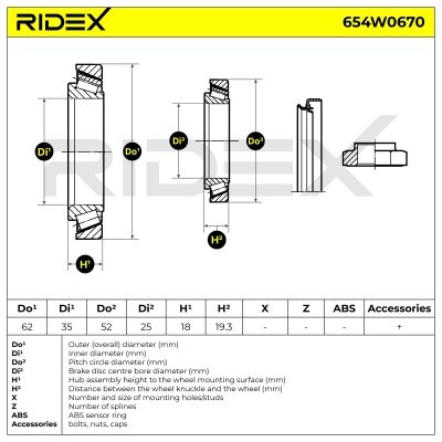 Wheel Bearing RIDEX 654W0670 654W0670 - photo 5