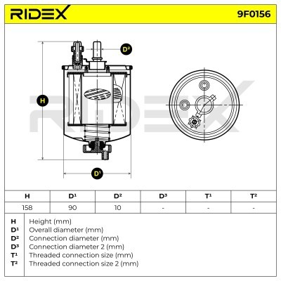 Fuel Filter RIDEX 9F0156 9F0156 - photo 5