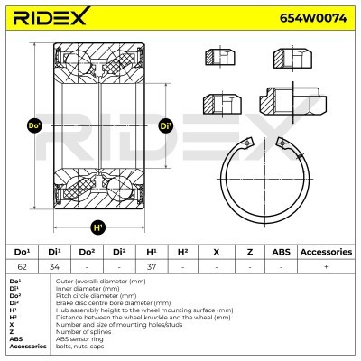 Wheel Bearing RIDEX 654W0074 654W0074 - photo 4