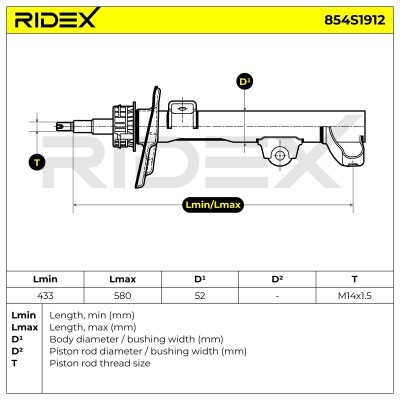 Shock Absorber RIDEX 854S1912 854S1912 - photo 6