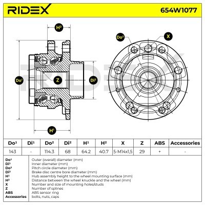 Wheel Bearing RIDEX 654W1077 654W1077 - photo 5