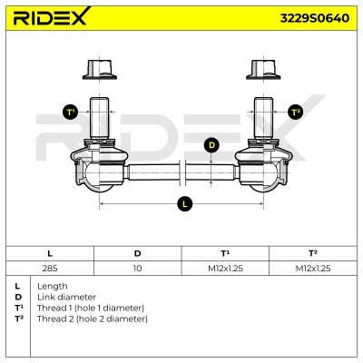 Stabilizer Link RIDEX 3229S0640 3229S0640 - photo 5