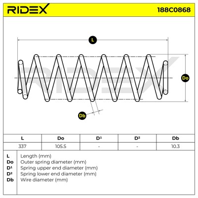 Suspension Spring RIDEX 188C0868 188C0868 - photo 7