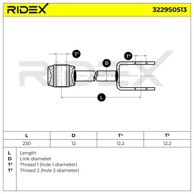 Stabilizer Link RIDEX 3229S0513 3229S0513 - photo 5