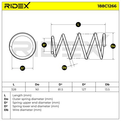 Suspension Spring RIDEX 188C1266 188C1266 - photo 4
