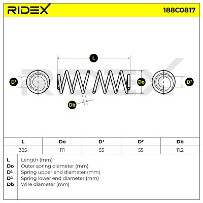 Suspension Spring RIDEX 188C0817 188C0817 - photo 6