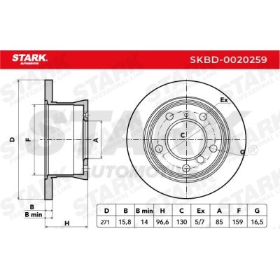 Brake Disc Stark SKBD-0020259 SKBD-0020259 - photo 5