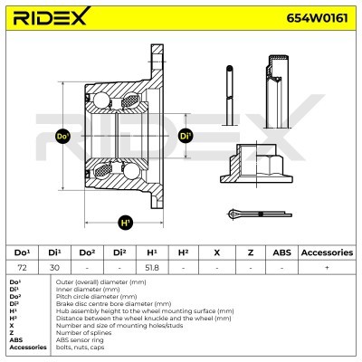 Wheel Bearing RIDEX 654W0161 654W0161 - photo 3