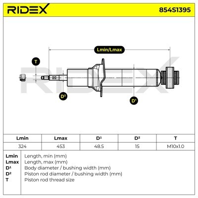 Shock Absorber RIDEX 854S1395 854S1395 - photo 6