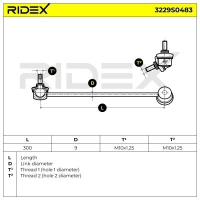 Stabilizer Link RIDEX 3229S0483 3229S0483 - photo 5