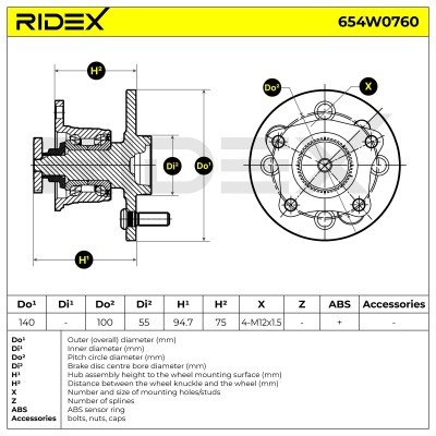 Wheel Bearing RIDEX 654W0760 654W0760 - photo 5