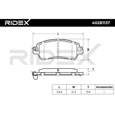 Brake Pads Set RIDEX 402B1137 402B1137 - photo 6