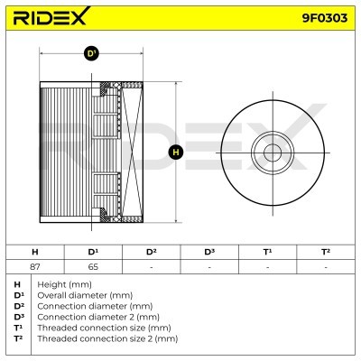 Fuel Filter RIDEX 9F0303 9F0303 - photo 6