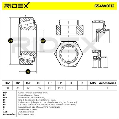 Wheel Bearing RIDEX 654W0112 654W0112 - photo 3