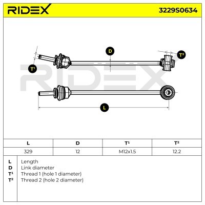 Stabilizer Link RIDEX 3229S0634 3229S0634 - photo 6