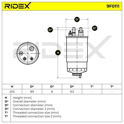 Fuel Filter RIDEX 9F0111 9F0111 - photo 5