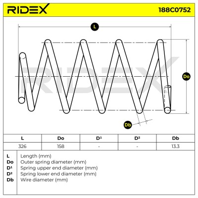 Suspension Spring RIDEX 188C0752 188C0752 - photo 4
