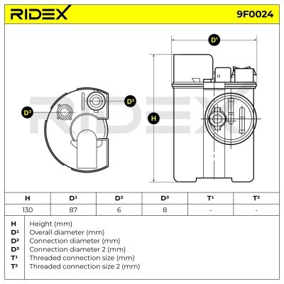 Fuel Filter RIDEX 9F0024 9F0024 - photo 5
