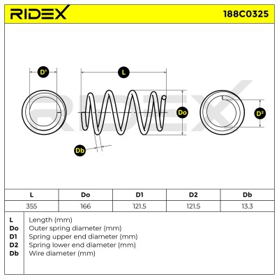 Suspension Spring RIDEX 188C0325 188C0325 - photo 5