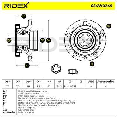 Wheel Bearing RIDEX 654W0249 654W0249 - photo 5
