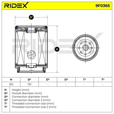 Fuel Filter RIDEX 9F0365 9F0365 - photo 6