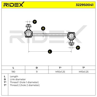 Stabilizer Link RIDEX 3229S0041 3229S0041 - photo 6