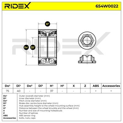 Wheel Bearing RIDEX 654W0022 654W0022 - photo 4
