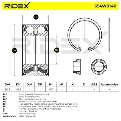 Wheel Bearing RIDEX 654W0140 654W0140 - photo 5