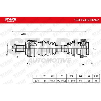 Drive Shaft Stark SKDS-0210262 SKDS-0210262 - photo 6