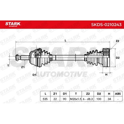 Drive Shaft Stark SKDS-0210243 SKDS-0210243 - photo 9