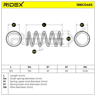 Suspension Spring RIDEX 188C0463 188C0463 - photo 5