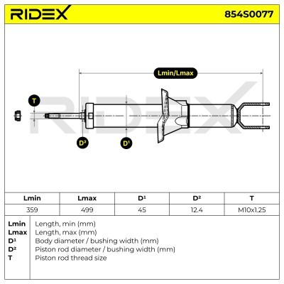 Shock Absorber RIDEX 854S0077 854S0077 - photo 4