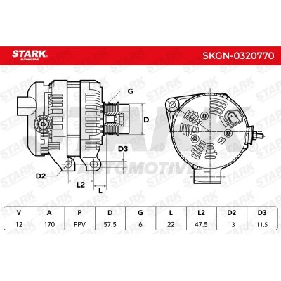 Alternator Stark SKGN-0320770 SKGN-0320770 - photo 5