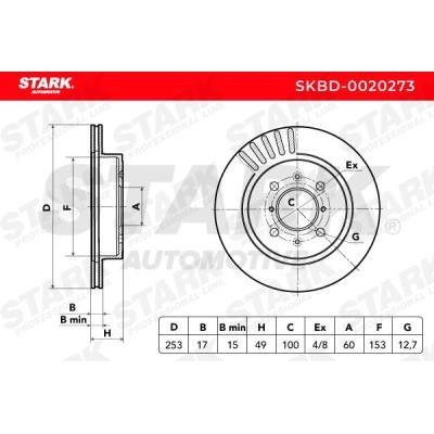 Brake Disc Stark SKBD-0020273 SKBD-0020273 - photo 5