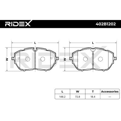 Brake Pads Set RIDEX 402B1202 402B1202 - photo 6