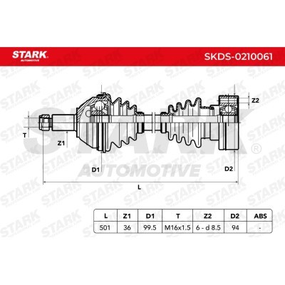 Drive Shaft Stark SKDS-0210061 SKDS-0210061 - photo 3