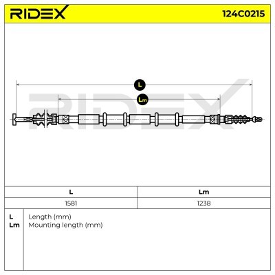 Cable Pull, Parking Brake RIDEX 124C0215 124C0215 - photo 6