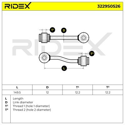 Stabilizer Link RIDEX 3229S0526 3229S0526 - photo 5