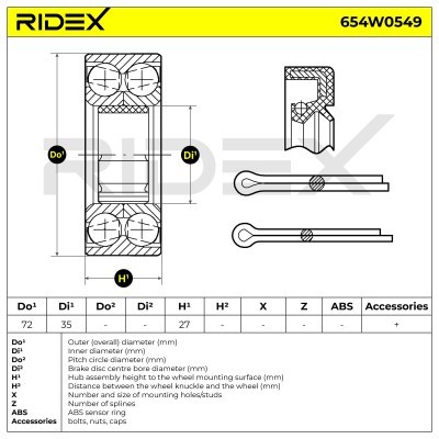 Wheel Bearing RIDEX 654W0549 654W0549 - photo 3