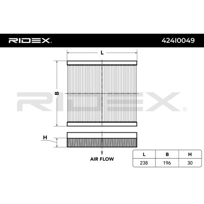 Cabin Air Filter RIDEX 424I0049 424I0049 - photo 3