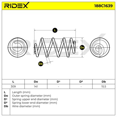 Suspension Spring RIDEX 188C1639 188C1639 - photo 5