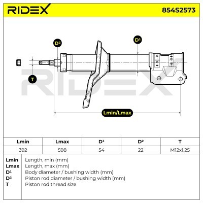 Shock Absorber RIDEX 854S2573 854S2573 - photo 8