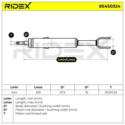 Shock Absorber RIDEX 854S0324 854S0324 - photo 8